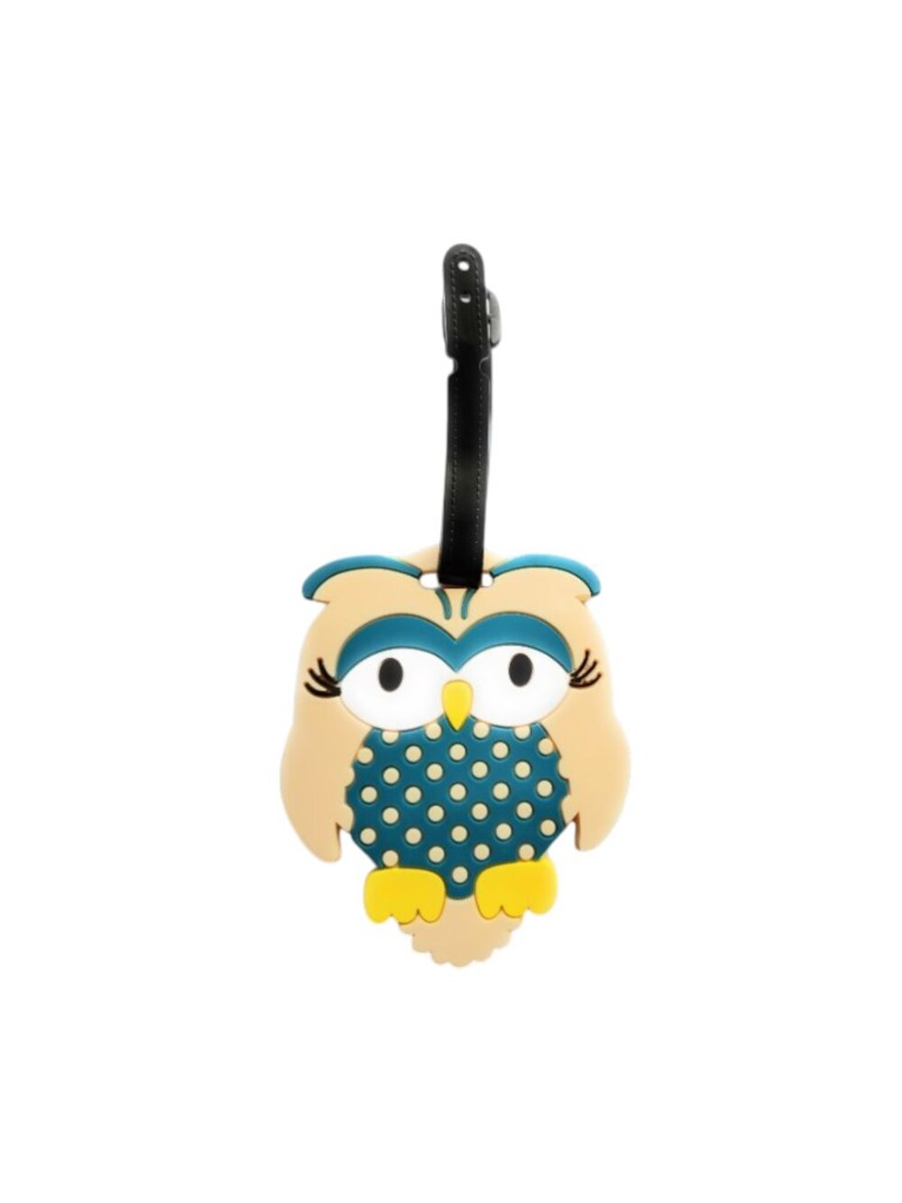 Beige Owl ~ Travel Suitcase ID Luggage Tag and Suitcase Label